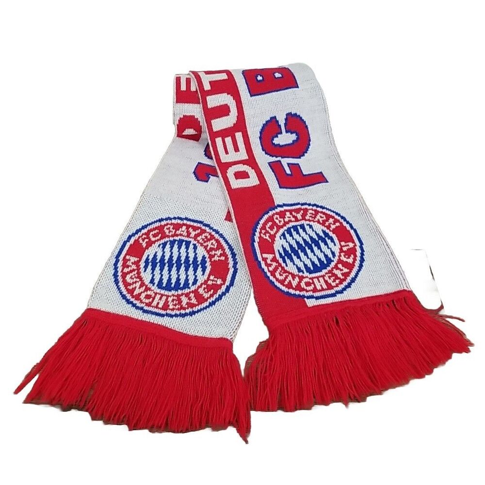 FC Bayern Munich Scarf 1999-2001 Commemorative "The Hat Trick" Soccer Vtg Y2k